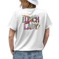 Retro Western Cowhide Leopard Lunch Lady Job Appreciation Womens Back Print T-shirt Gifts for Her