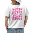 Rodeo White Howdy Western Retro Cowboy Hat Southern Cowgirl Womens Back Print T-shirt Gifts for Her