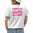 Running On Low Tire Pressure And Five Miles Till Empty Funny Running Funny Gifts Womens Back Print T-shirt Gifts for Her