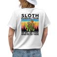 Sloth Sloth Running Team Runner Gift 5K Full Marathon Running Funny Gifts Womens Back Print T-shirt Gifts for Her
