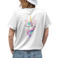 Unicorn Mama Unicorn Face FloralCute Gift For Mom Gift For Womens Womens Back Print T-shirt Gifts for Her