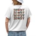 Vintage Howdy Rodeo Western Country Southern Cowgirl Cowboy Womens Back Print T-shirt Gifts for Her