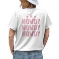 Vintage Rodeo Western Country Texas Cowgirl Texan Pink Howdy Gift For Womens Womens Back Print T-shirt Gifts for Her