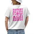 Vintage White Howdy Rodeo Country Western Cowgirl Southern Womens Back Print T-shirt Gifts for Her