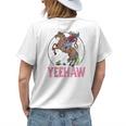 Vintage Yeehaw Howdy Rodeo Western Country Southern Cowgirl Womens Back Print T-shirt Gifts for Her