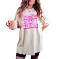 Cowboy Hat Boots Let's Go Girls Western Pink Cowgirls Women's Oversized Comfort T-shirt Ivory