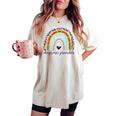 Daycare Provider Rainbow Leopard Print School Daycare Women's Oversized Comfort T-shirt Ivory