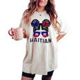 Haitian Heritage Month Haiti Haitian Girl Pride Flag Women's Oversized Comfort T-shirt Ivory