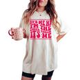 Its Me Hi I'm The Cheer Coach Groovy Retro Trendy Women's Oversized Comfort T-shirt Ivory