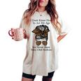 Leopard Messy Bun I Don't Know How To Act My Age Mom Grandma Women's Oversized Comfort T-shirt Ivory