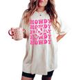 Rodeo White Howdy Western Retro Cowboy Hat Southern Cowgirl Women's Oversized Comfort T-shirt Ivory