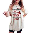 Never Underestimate A Girl Blood Of Jesus July Women's Oversized Comfort T-shirt Ivory