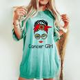 Cancer Girl Leopard Sunflower Zodiac Birthday Girl Women's Oversized Comfort T-shirt Chalky Mint