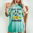 Cute Cocker Spaniel Mama Sunflower Dog Mom Women's Oversized Comfort T-shirt Chalky Mint