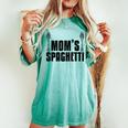 Cute Mom's Spaghetti Food Lover Italian Chefs Women's Oversized Comfort T-shirt Chalky Mint