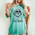 The Boxerdoodle Boss Mom Dad Dog Lover Women's Oversized Comfort T-shirt Chalky Mint