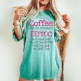 Coffee Quote Coffee Spelled Backwards Eeffoc Women's Oversized Comfort T-shirt Chalky Mint