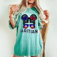 Haitian Heritage Month Haiti Haitian Girl Pride Flag Women's Oversized Comfort T-shirt Chalky Mint