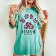 Malshi Mama Maltese Shih Tzu Floral Paw Dog Mom Women's Oversized Comfort T-shirt Chalky Mint