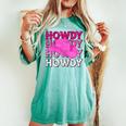 Pink Howdy Cowgirl Western Country Rodeo Awesome Cute Women's Oversized Comfort T-shirt Chalky Mint