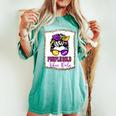 Purple Gold Vibes Only Football Leopard Football Women's Oversized Comfort T-shirt Chalky Mint