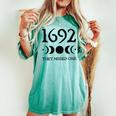 Retro Salem 1692 They Missed One Moon Crescent Women's Oversized Comfort T-shirt Chalky Mint