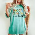 Teach Them To Be Kind Teacher Teaching Kindness Inspired Women's Oversized Comfort T-shirt Chalky Mint