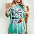 Never Underestimate A Girl With A Cello Cool Quote Women's Oversized Comfort T-shirt Chalky Mint