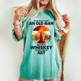 Never Underestimate An Old July Man Who Loves Whiskey Women's Oversized Comfort T-shirt Chalky Mint