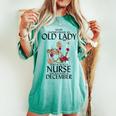 Never Underestimate An Old Lady Who Is Also A Nurse December Women's Oversized Comfort T-shirt Chalky Mint
