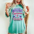 Never Underestimate A Woman With A Chemistry Degree Science Women's Oversized Comfort T-shirt Chalky Mint