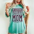 Warning Crossword Puzzle Mom Concentrates Hard Women's Oversized Comfort T-shirt Chalky Mint