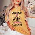 Band Mom Marching Band Mom Marching Band Mama Women's Oversized Comfort T-shirt Mustard