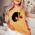 Black Birthday Melanin Girl Virgo Queen Women's Oversized Comfort T-shirt Mustard