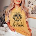 The Boxerdoodle Boss Mom Dad Dog Lover Women's Oversized Comfort T-shirt Mustard