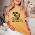 Chicken Farmer Support Local Egg Dealer Egg Supplier Women's Oversized Comfort T-shirt Mustard