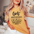 Girls Weekend Cheapers Than Therapy 2023 Sisters Trip 2023 Women's Oversized Comfort T-shirt Mustard
