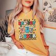 Groovy 4Th Of July Its A Bad Day To Be A Beer Drinking Women's Oversized Graphic Print Comfort T-shirt Mustard