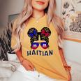 Haitian Heritage Month Haiti Haitian Girl Pride Flag Women's Oversized Comfort T-shirt Mustard