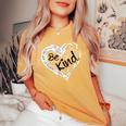 Heart Be Kind Anti Bullying Unity Day Orange Words Women's Oversized Comfort T-shirt Mustard