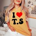 I Heart Love Ts Taylor Name Love Women Women's Oversized Comfort T-shirt Mustard