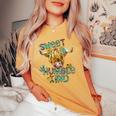 Highland Cow Sunflower Sweet Humble Kind Western Country Women's Oversized Comfort T-shirt Mustard