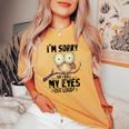 I'm Sorry Did I Roll My Eyes Out Loud Owl Lover Women's Oversized Comfort T-shirt Mustard