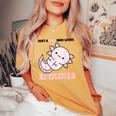 Kawaii Axolotl Just A Girl Who Loves Axolotls Women's Oversized Comfort T-shirt Mustard