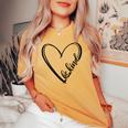 Be Kind Heart Unity Day Orange Kindness Anti Bullying Women's Oversized Comfort T-shirt Mustard