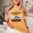This Is My Pawjamas Mother's Day For Dog Mom Women's Oversized Comfort T-shirt Mustard