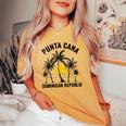 Punta Cana Beach Souvenir Rd Dominican Republic 2022 Women's Oversized Comfort T-shirt Mustard