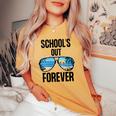 Schools Out Forever Graduation Last Day Of School Women's Oversized Comfort T-shirt Mustard