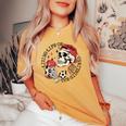 Soccer Mama Living Life On The Sidelines Skeleton Coffee Women's Oversized Comfort T-shirt Mustard