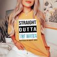 Straight Outta The Water Baptism 2023 Baptized In Christ Women's Oversized Comfort T-shirt Mustard